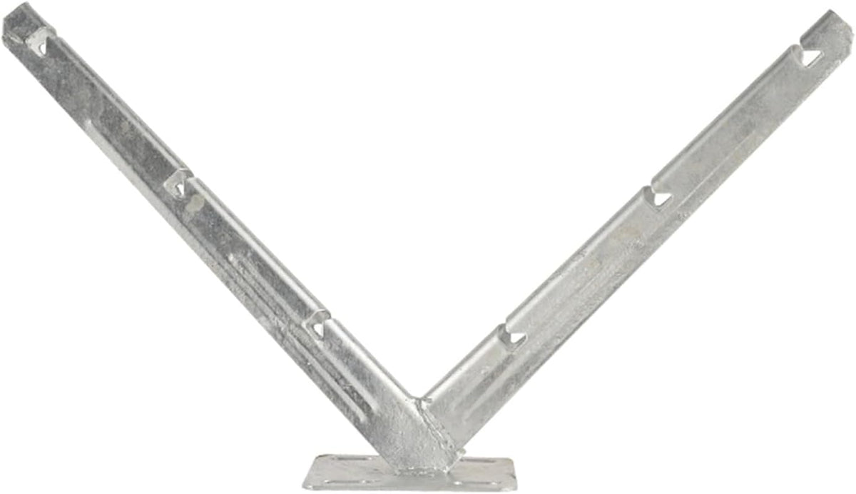 Razor Wire Bracket - Barb Wire Extension Bracket - Galvanized V Bracket - Roll Concertina Garden Fence Wire Bracket - 1 Pair