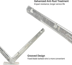 Razor Wire Bracket - Barb Wire Extension Bracket - Galvanized V Bracket - Roll Concertina Garden Fence Wire Bracket - 1 Pair