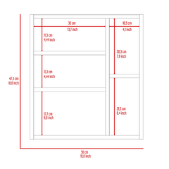 Medicine 18H" Single Door Cabinet, Two External Shelves, Three Interior Shelves , White