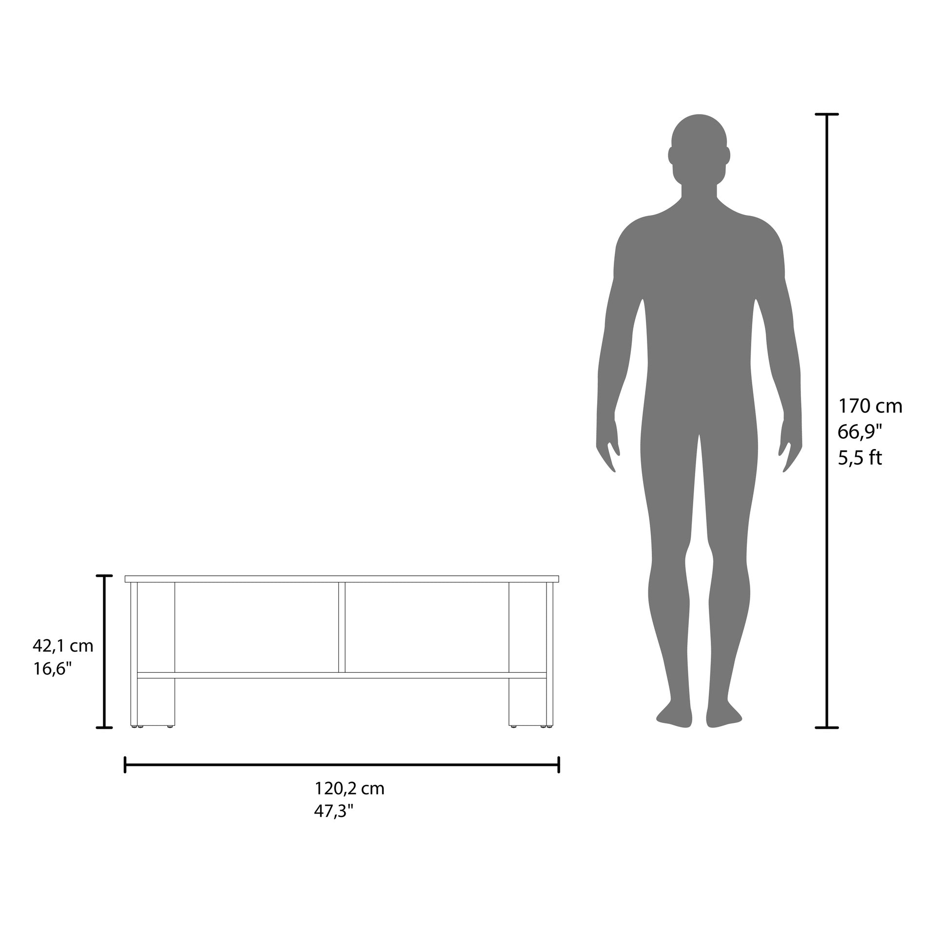 TV Stand, 2 Shelves