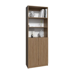 2-Door Bookcase with Upper Shelves