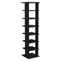 Shoe Rack, Black, 7 Shelves