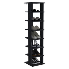 Shoe Rack, Black, 7 Shelves