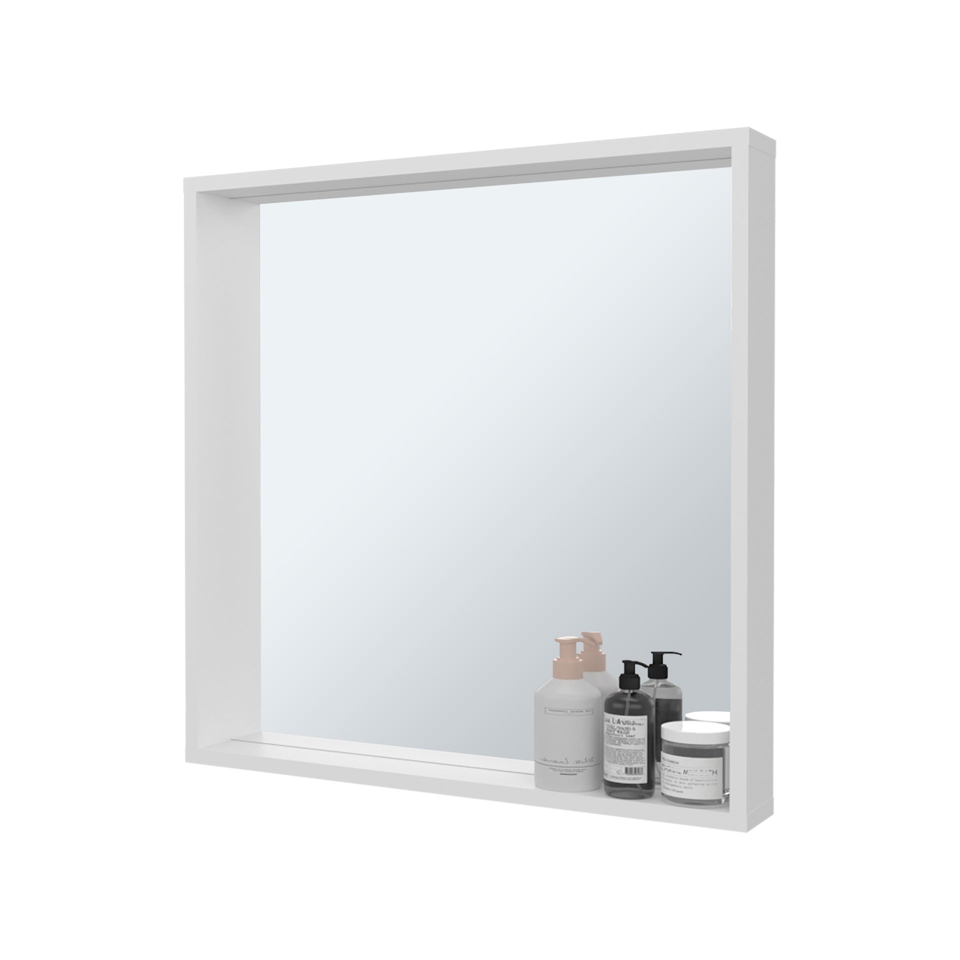 Medicine Cabinet 23.6" H, 1 Shelf, 1 Mirror, White - Bathroom