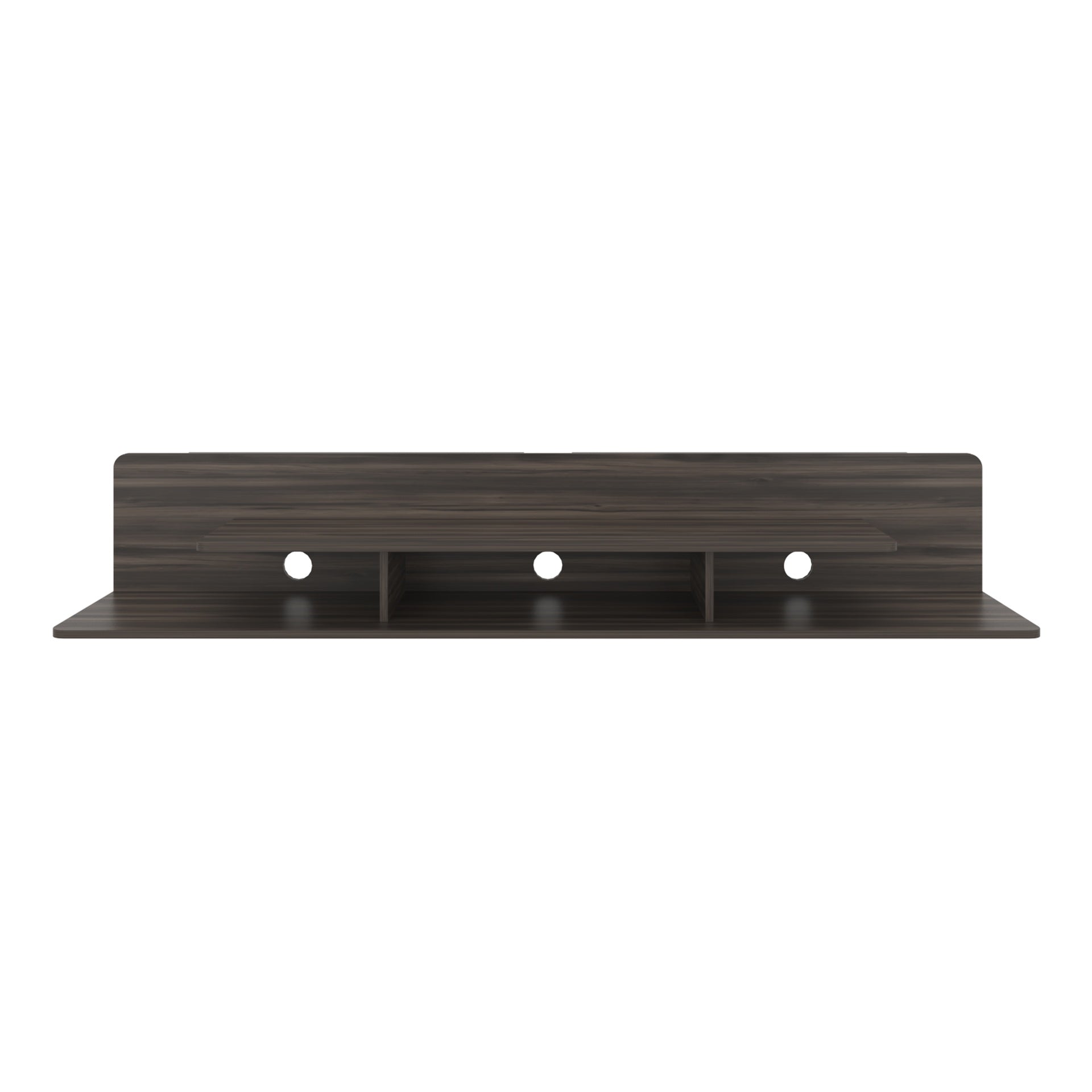 Eudora TV Stand 11.7" H, 3 Shelves, Dark Brown - Living Room