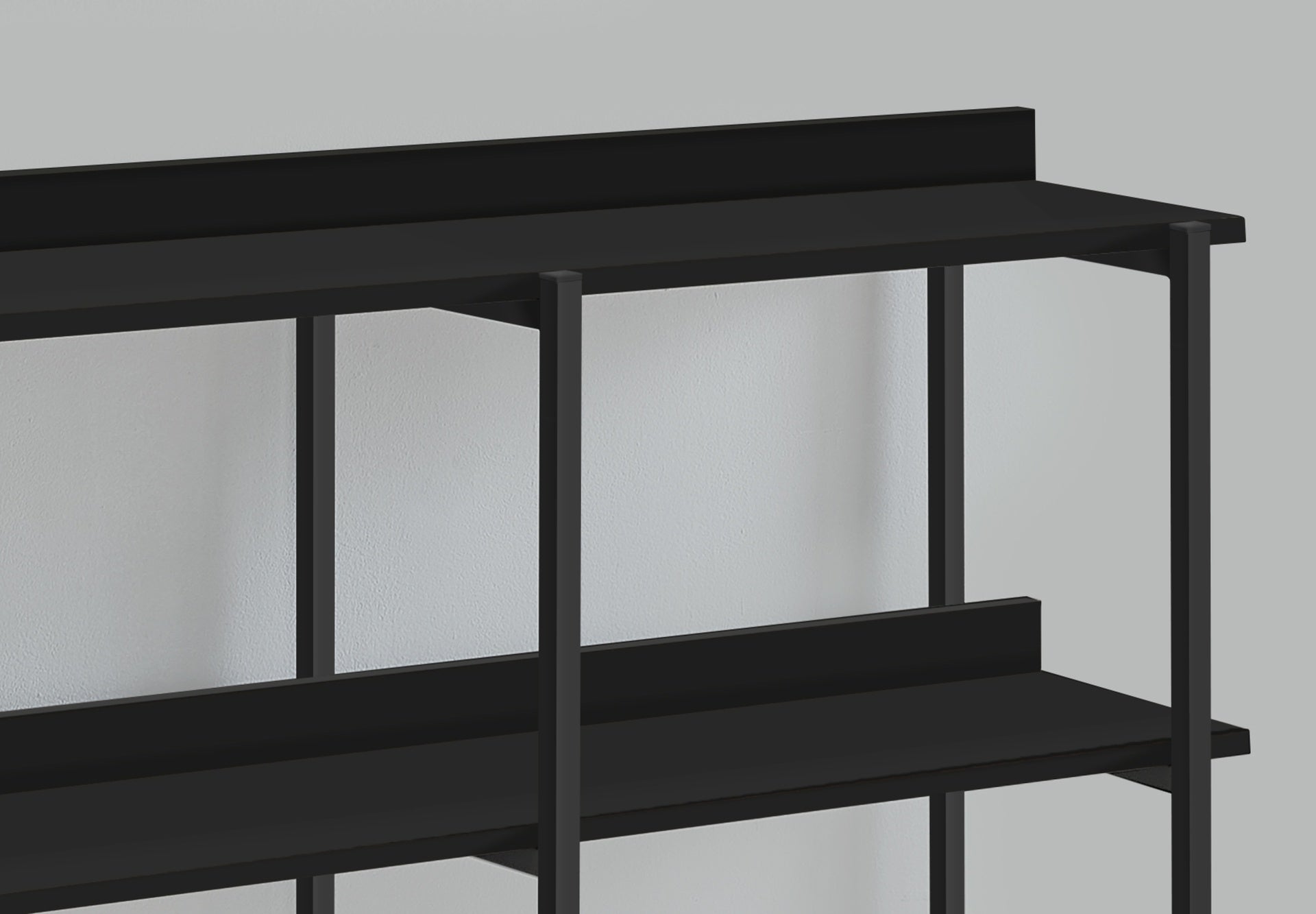 Accent Table, Console, Entryway, Narrow, Sofa, Living Room, Bedroom, Black Laminate, Black Metal, Contemporary, Modern