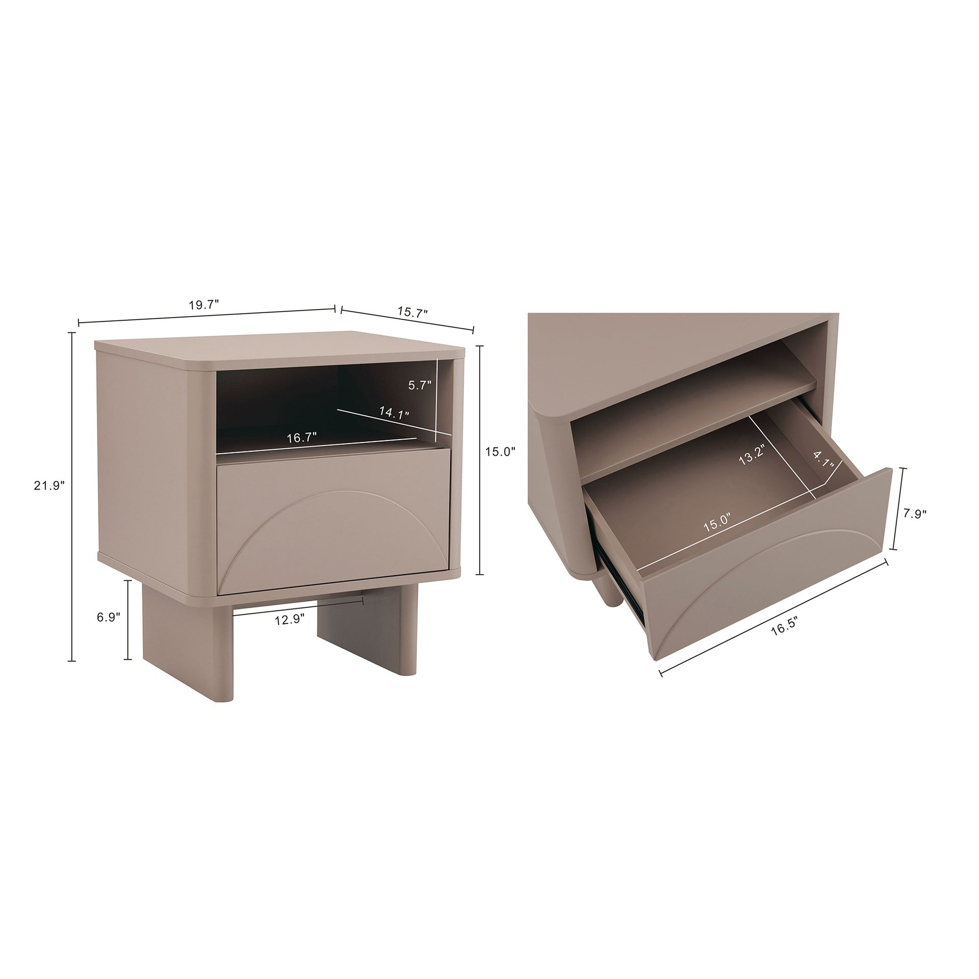 Nightstand in Mocha