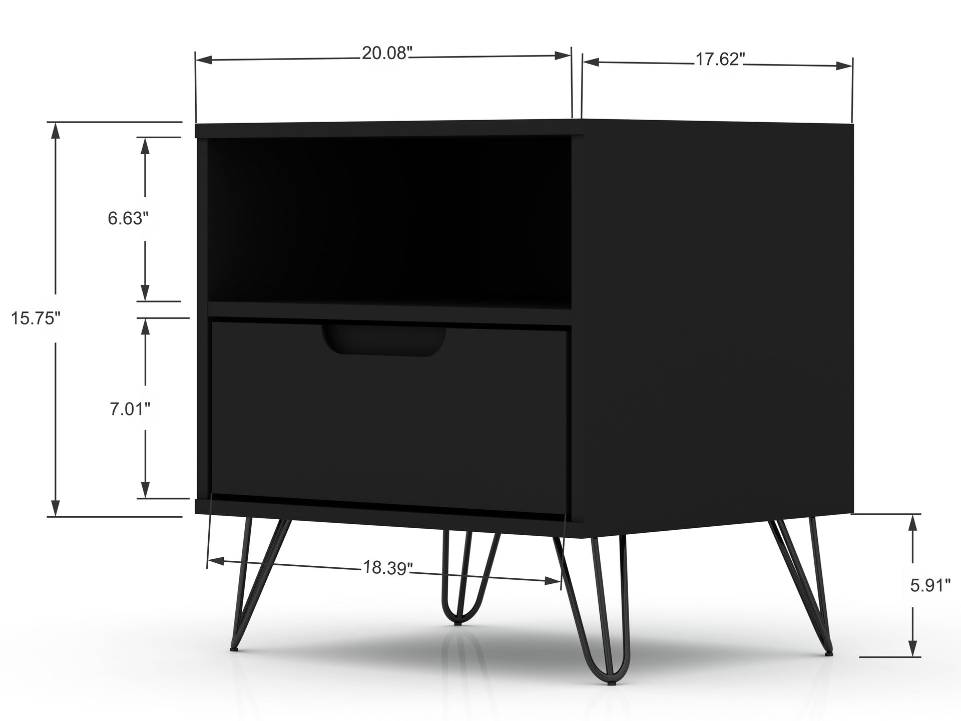 Nightstand in Black
