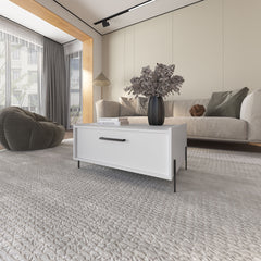 Glendale Coffee Table with Flip-Down Door in Melamine, White