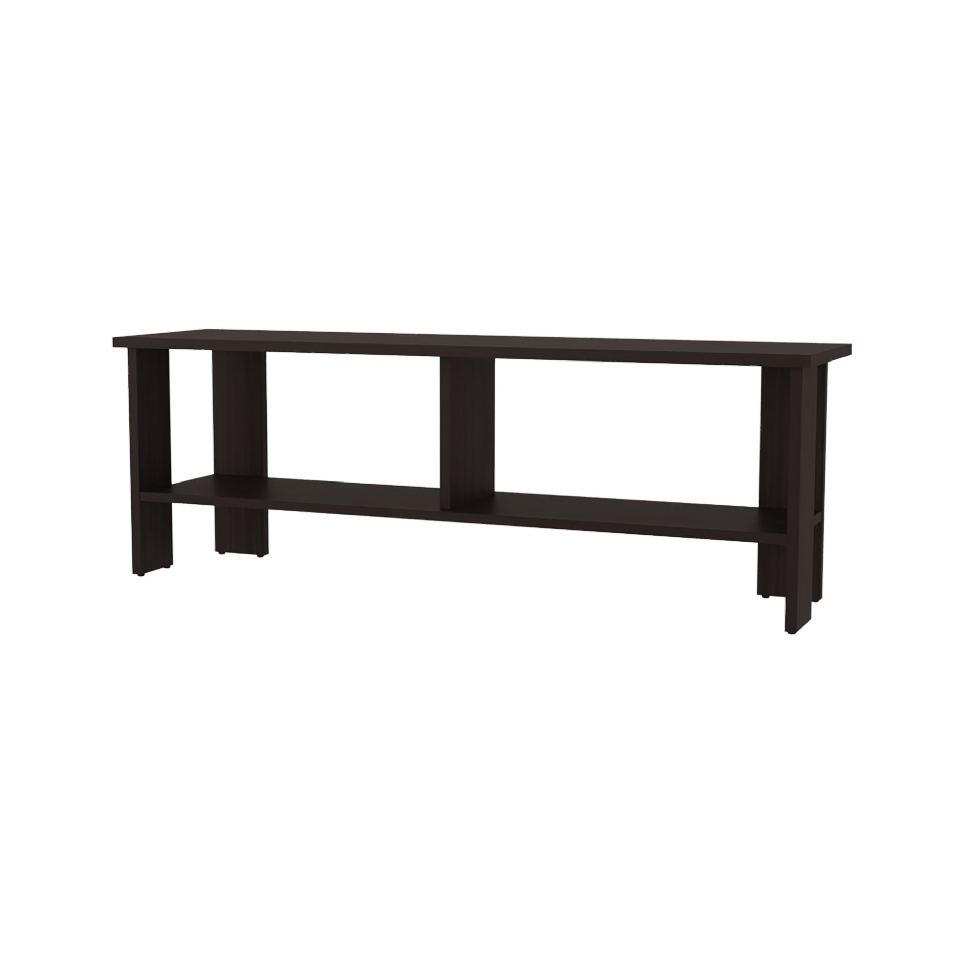 Cope TV Stand with Open Storage, TV Capacity 65", Stained Walnut