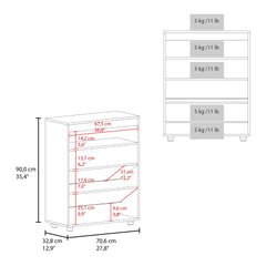 FM FURNITURE North Fork Shoe Rack, Pneumatic Lift-Up Compartment, Dual Doors, White and Natural Oak