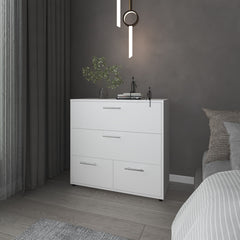 Oto Dresser with 4 Spacious Drawers, White