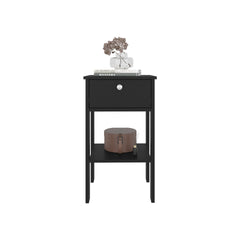 Shongopovi One Drawer Nightstand with Open Shelf, Compact Design, Modern Style, Bedroom Use, Wenge