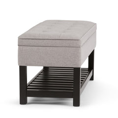 Cosmopolitan - Storage Ottoman Bench with Open Bottom - Cloud Grey