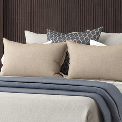 King Upholstered Bed in a Box Dark Brown