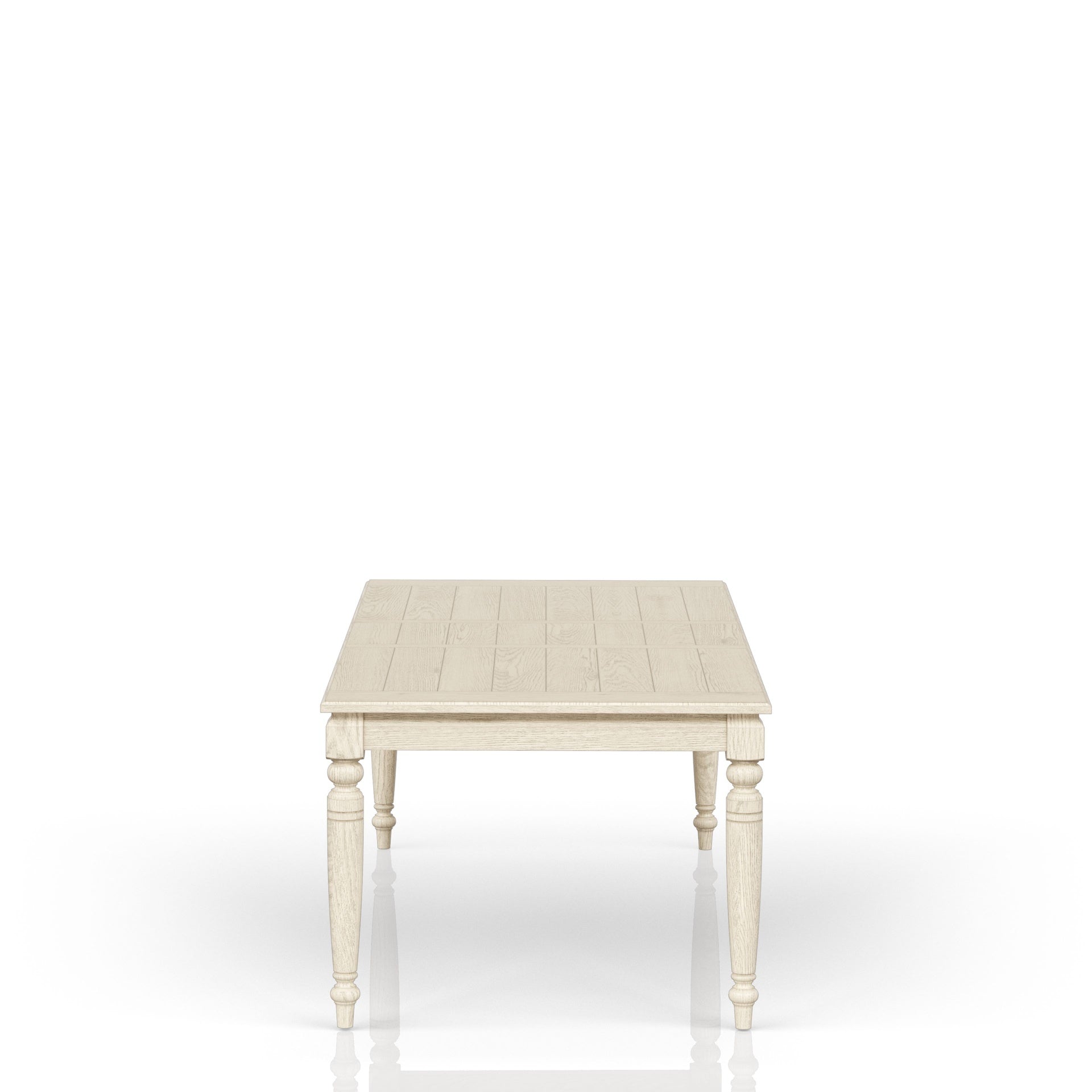 Table with Leaf - Whitewash