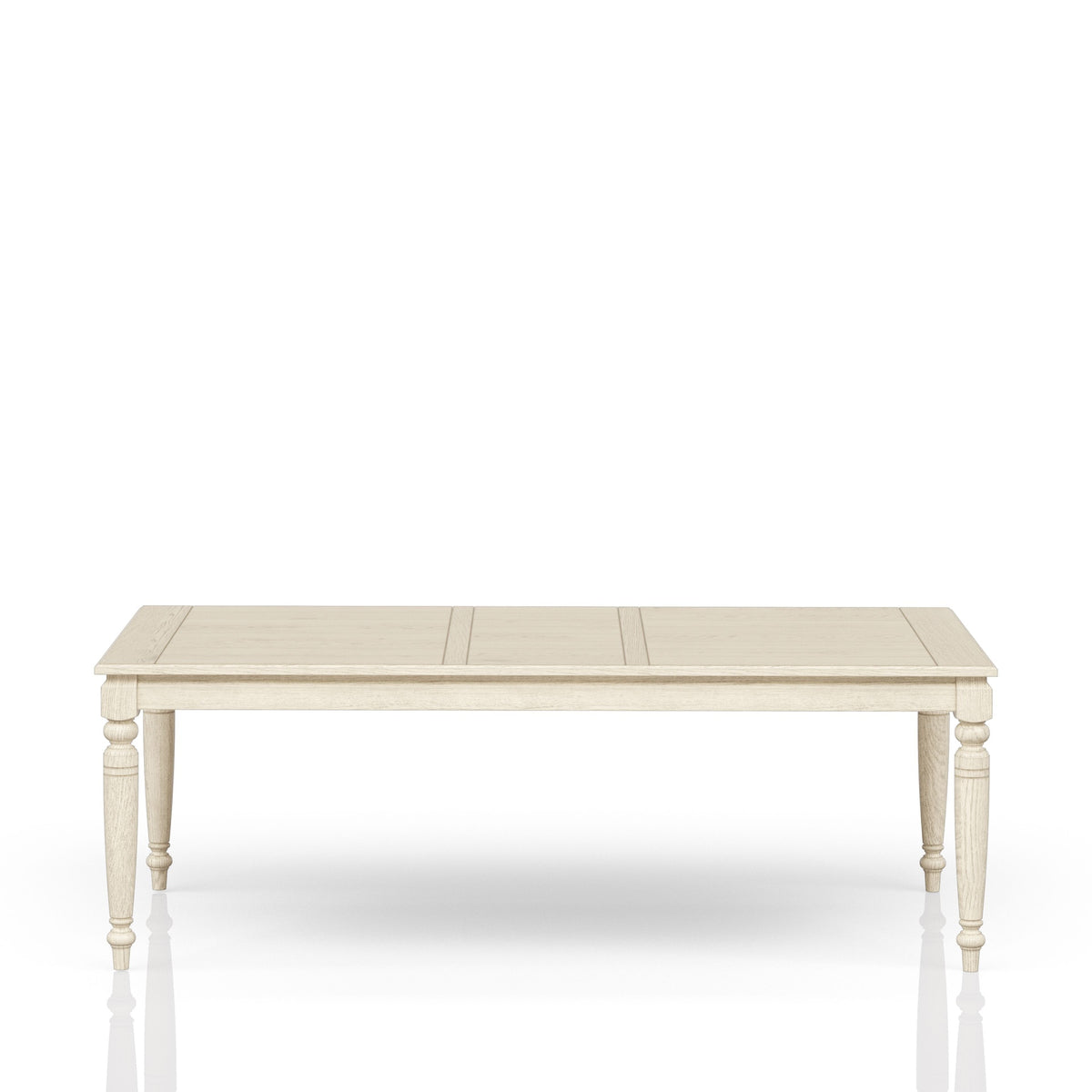 Table with Leaf - Whitewash