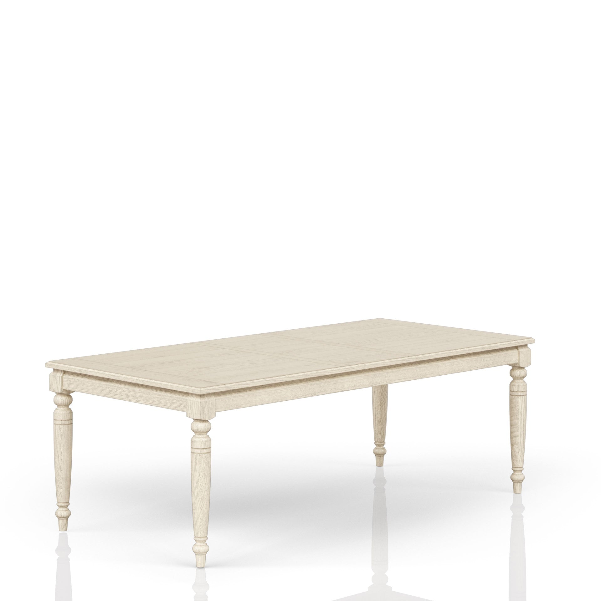 Table with Leaf - Whitewash