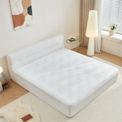 All in One King Mattress & Bed Frame, 15 Inch King Size Mattresses  in a Box with Cool Fabric, Pressure Relief  Motion Isolation  No Assembly Required  for Living Room Apartment Bedroom Dormitory