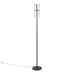 Icicle 65" Modern Swivel Floor Lamp in Black Metal by LumiSource