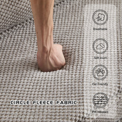 Compression Mahjong Sofa,Convertible Floor Sofa Bed ,DIY Boneless Modular Sectional Sofa,No Assembly Required,Circle fleece fabric,Oversized Single Sofa with 1 Pillow,Light Grey