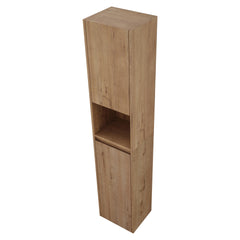 12" Bathroom Side Cabinet,Soft Close Doors,Float Mounting Design,Imitative Oak, SC00112IMO+SC00212IMO-K (KD-Packing)