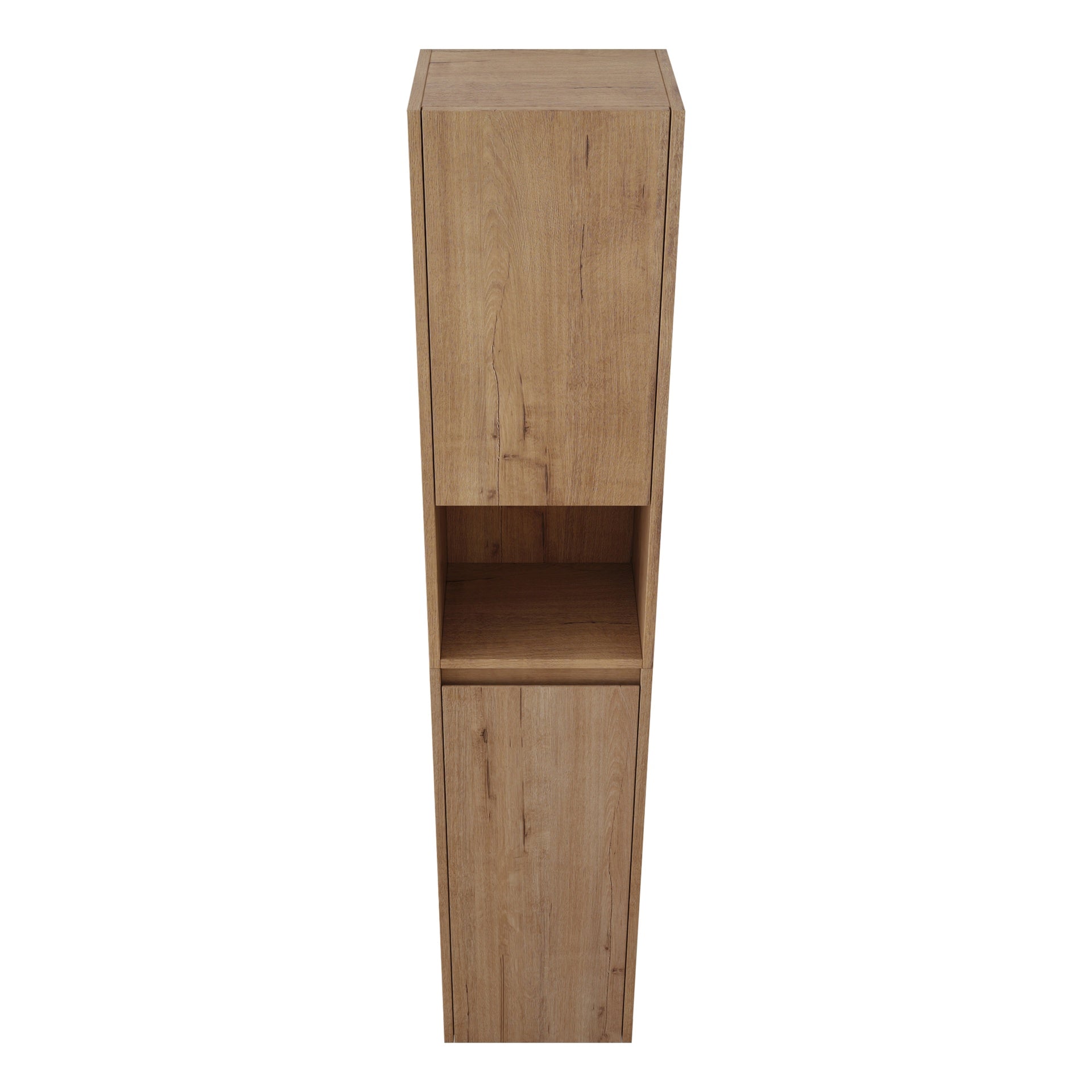 12" Bathroom Side Cabinet,Soft Close Doors,Float Mounting Design,Imitative Oak, SC00112IMO+SC00212IMO-K (KD-Packing)