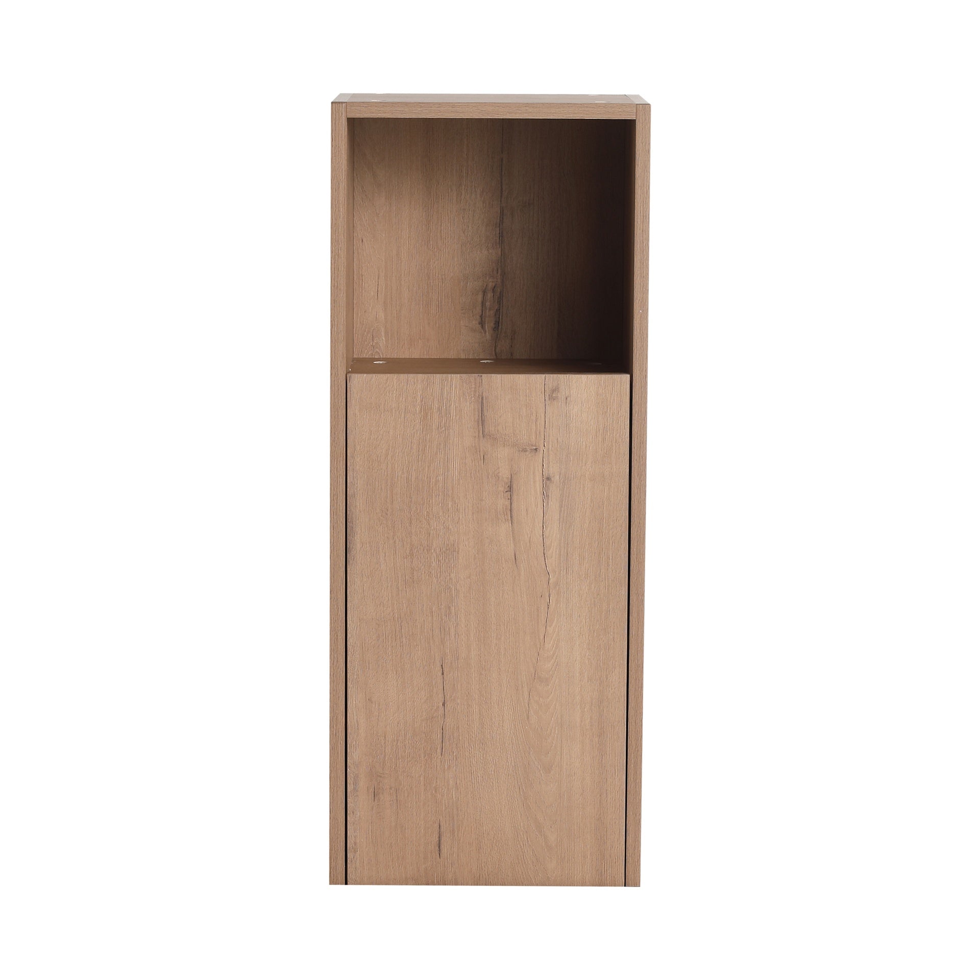 12" Bathroom Side Cabinet,Soft Close Doors,Float Mounting Design,Imitative Oak,(KD-Packing)