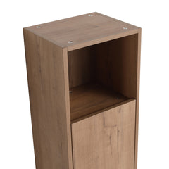 12" Bathroom Side Cabinet,Soft Close Doors,Float Mounting Design,Imitative Oak,(KD-Packing)