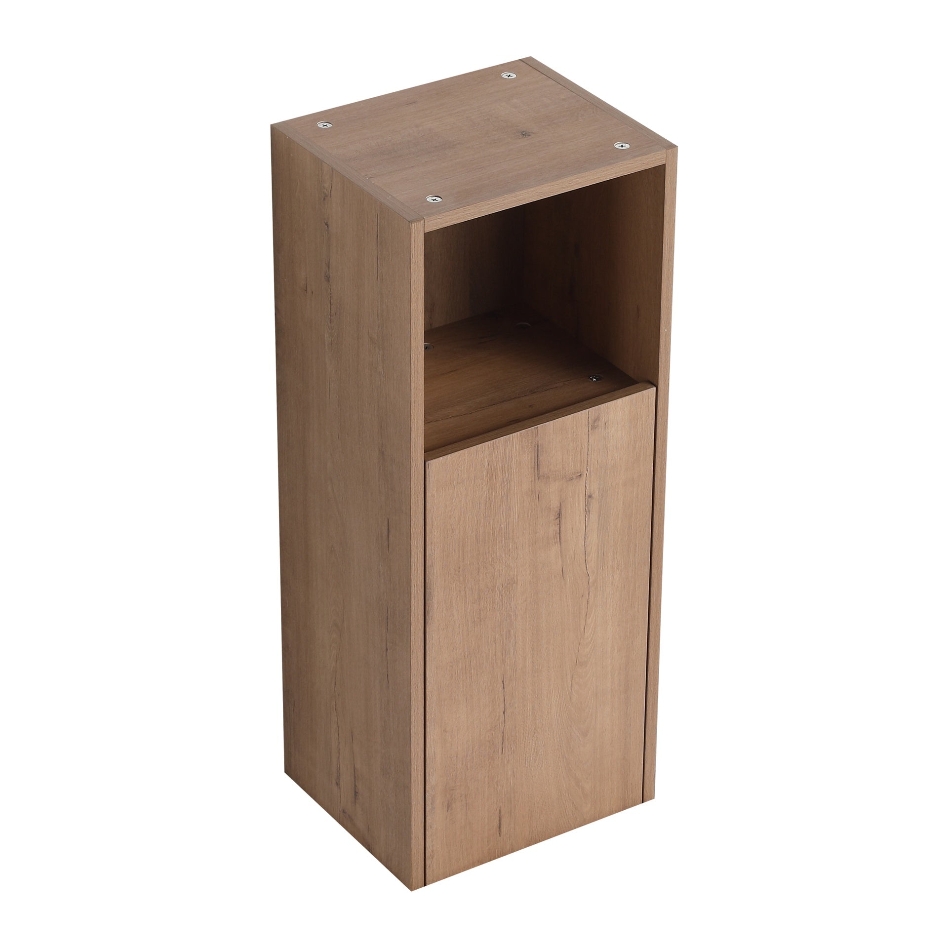 12" Bathroom Side Cabinet,Soft Close Doors,Float Mounting Design,Imitative Oak,(KD-Packing)
