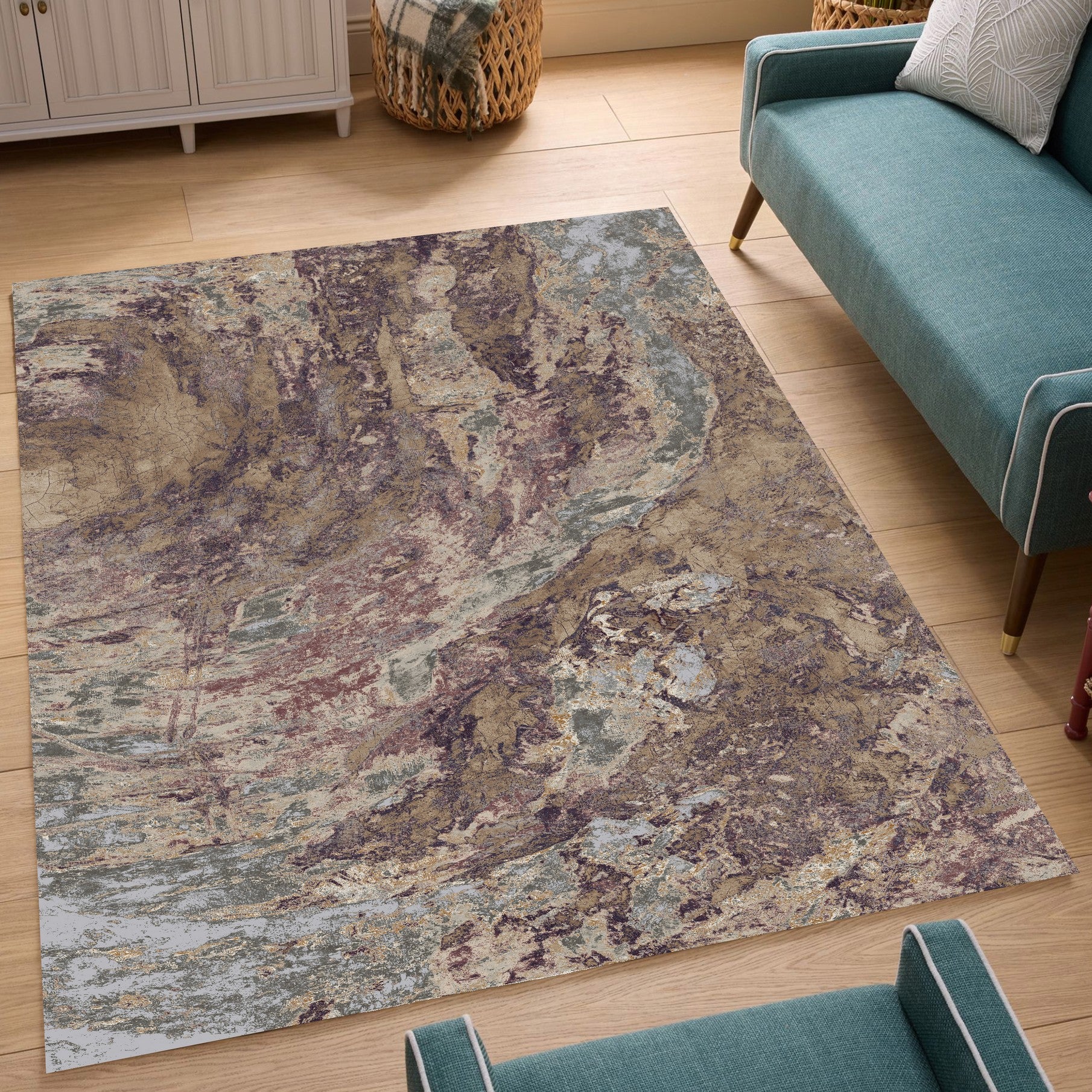 Artistic GC_TRE8011 Rust 7 ft. 10 in. x 10 ft. 6 in. Area Rug