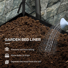 Metal Elevated Planter Box,Raised Garden Bed with Legs and Cover,with Bottom Shelf and Liner for Vegetables
