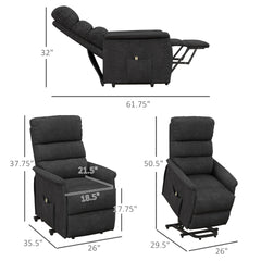 Electric Lift Recliner Chair with Remote Control,  Black