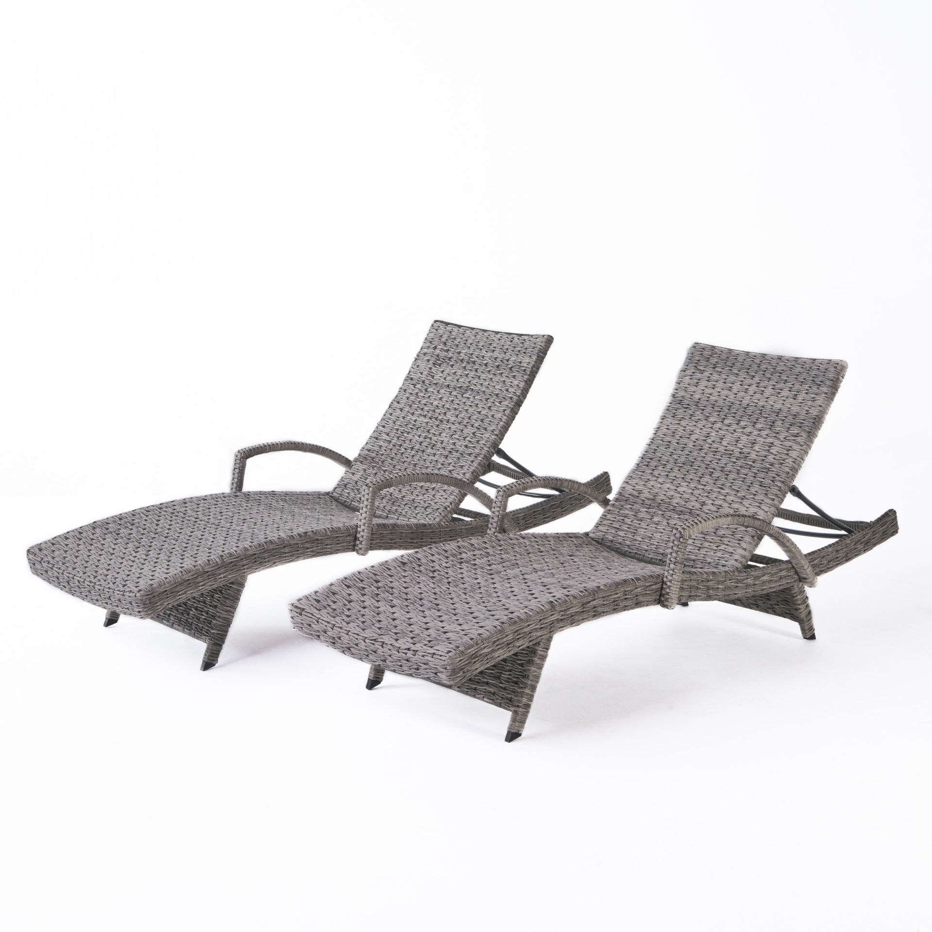 CRETE WICKER CHAISE LOUNGE