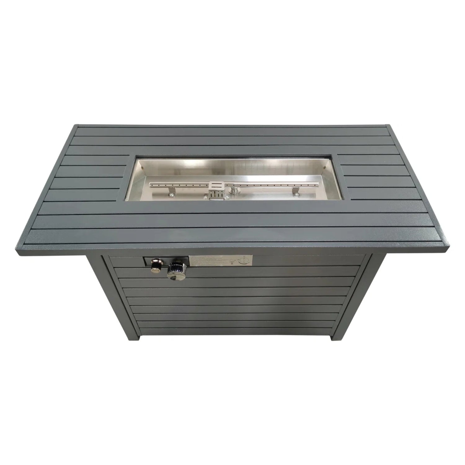 Outdoor 24" Gas Fire Pit Table with Lid – Durable Steel Construction