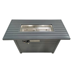Outdoor 24" Gas Fire Pit Table with Lid – Durable Steel Construction
