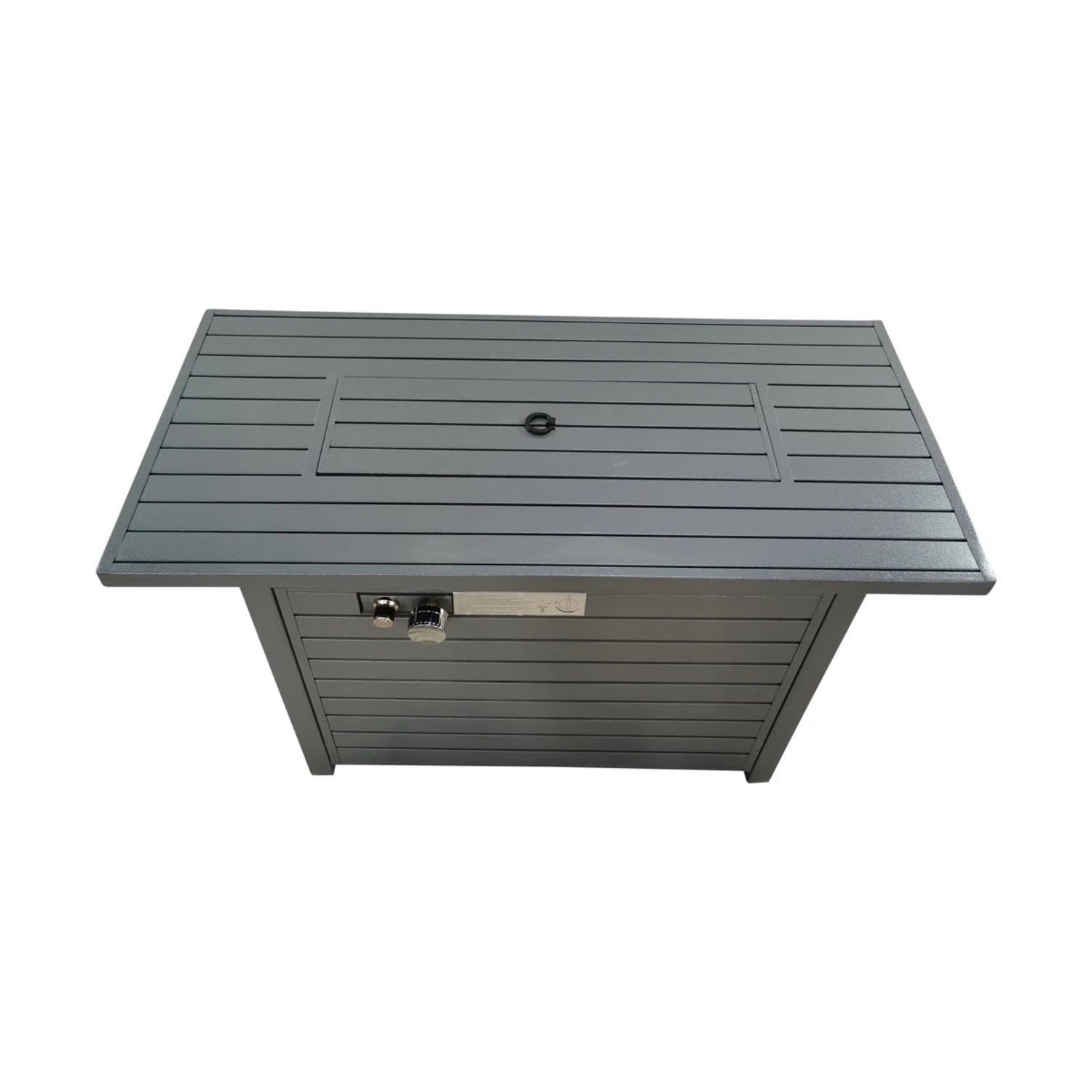 Outdoor 24" Gas Fire Pit Table with Lid – Durable Steel Construction