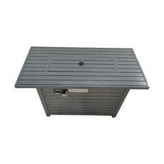 Outdoor 24" Gas Fire Pit Table with Lid – Durable Steel Construction