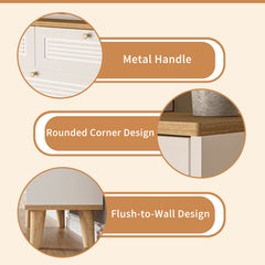 Shoe cabinet with 2 flip-up doors and 2 drawers,narrow shoe rack cabinet,freestanding shoe organizer,shoe organizer for entryway,with natural wood legs(white natural)