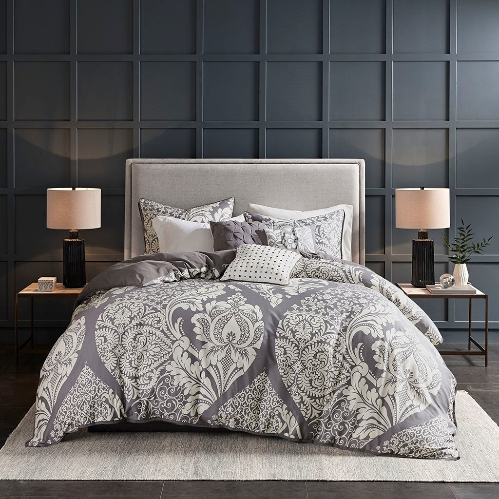 King/Cal King 6 Piece Printed Duvet Cover Set