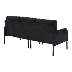 UNITED WE WIN Oversized Loveseat, Modern & Plush Double-seater Sofa, Corduroy Upholstered Couch, Cozy Bedroom Sofa with Metal Legs & Side Pockets, Ideal for Living Room, Bedroom, Dorm, Apartment