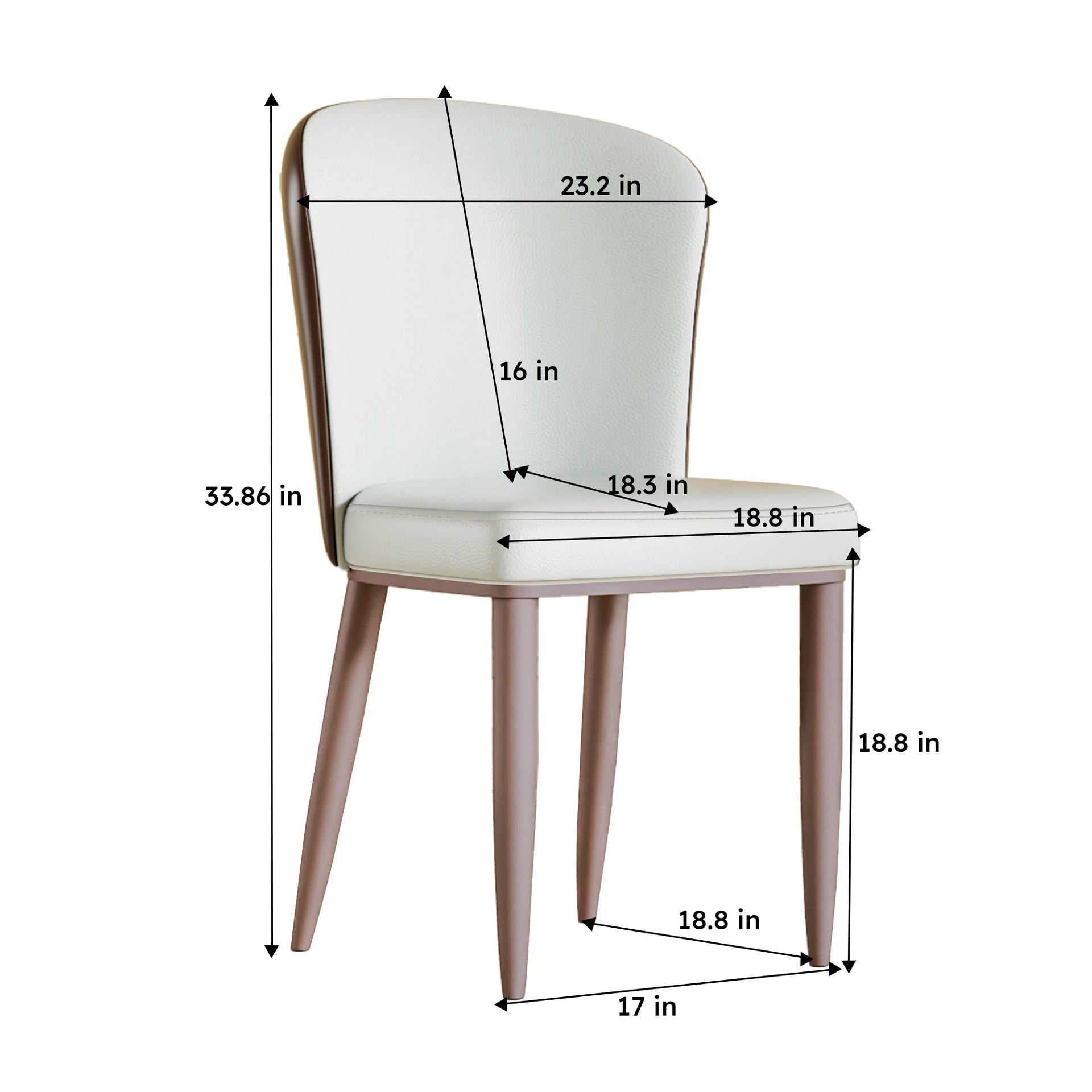 Modern Dining Chair with Carbon Steel Legs – Comfortable Seating for Home & Office (Set of 2)