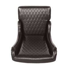 23.03" Wide Faux Leather High-Back Accent Chair, Comfy High Wingback Chair, Living Room Chair with Soft Padded & Wooden Legs, Modern Side Chair for Living Room, Bedroom