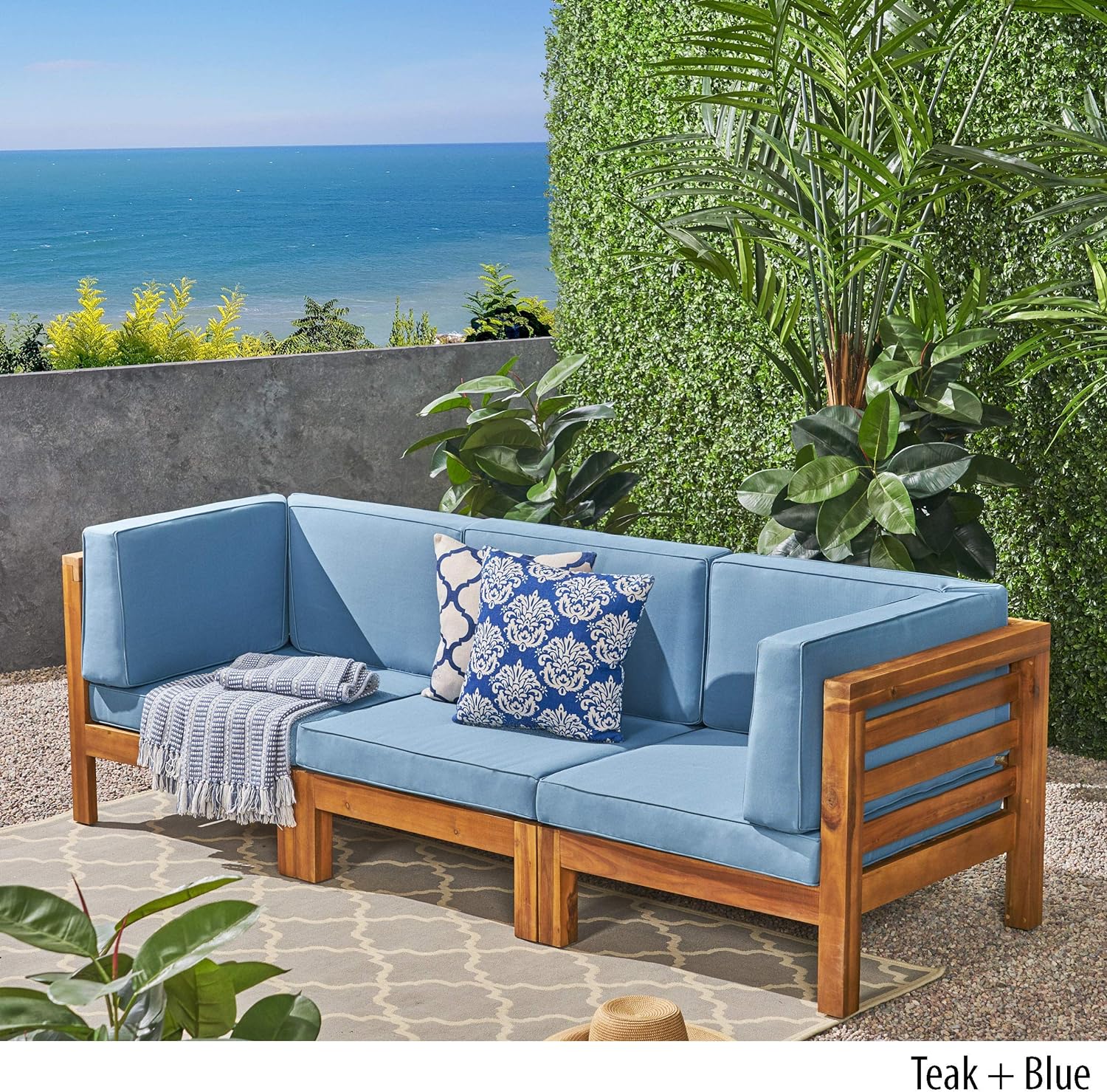 OANA - 3-PIECE SOFA SET, BLUE