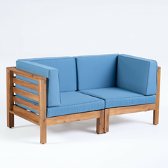 OANA 2-Piece LOVE SEAT SET, BLUE
