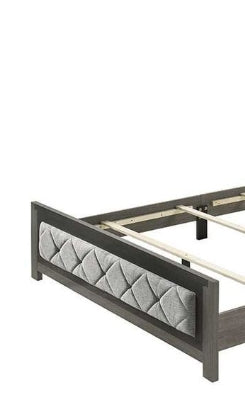 Jehoram Gray Linen & Gray Finish Eastern King Bed