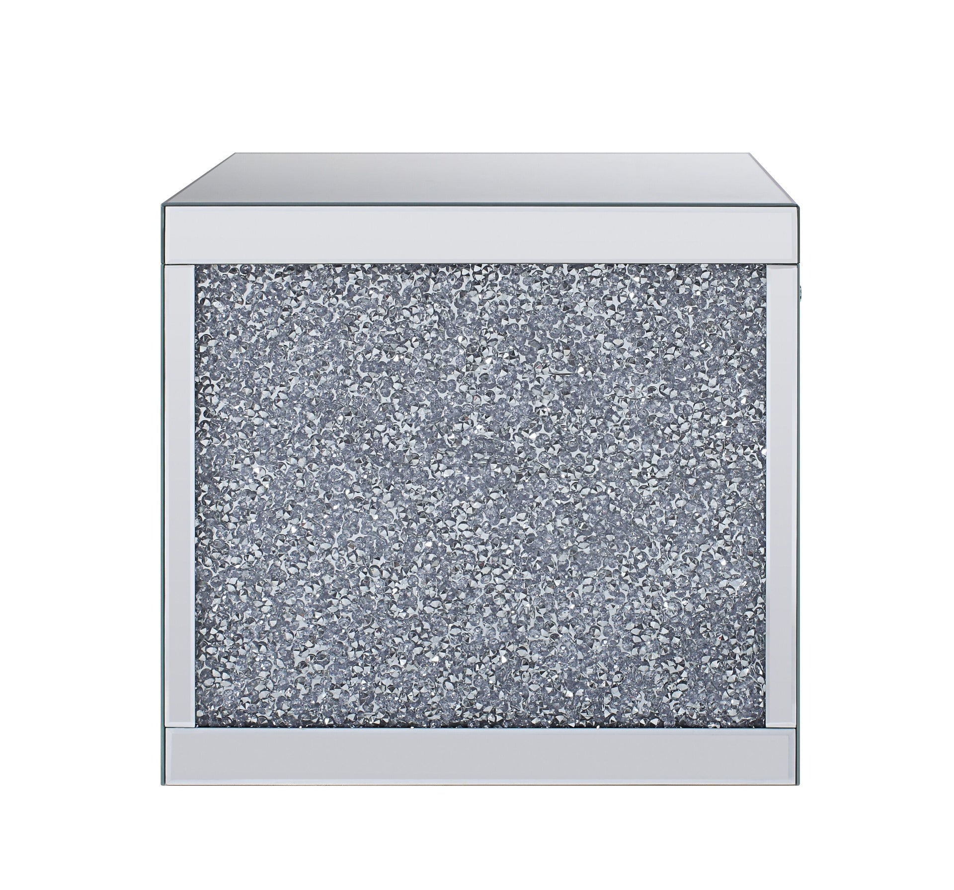 Noralie Mirrored & Faux Diamonds End Table
