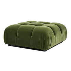 Marcel 36" Bubble Modular Modern Cocktail Ottoman, Olive Green Performance Velvet