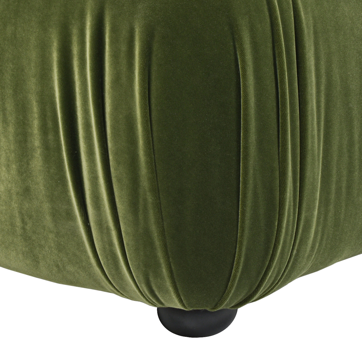 Marcel 36" Bubble Modular Modern Cocktail Ottoman, Olive Green Performance Velvet