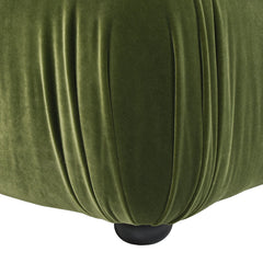 Marcel 36" Bubble Modular Modern Cocktail Ottoman, Olive Green Performance Velvet